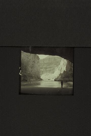 Redwall Cavern; Marble Canyon.  Mile 33.  Taylor watches the "Bootoo" and the "Rattlesnake" manouver for a landing