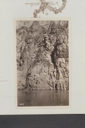 The "Marble" being lined along the wall at lower end of Lava Escarpment Rapid. Kolb in boat