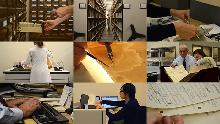 Librarians at work