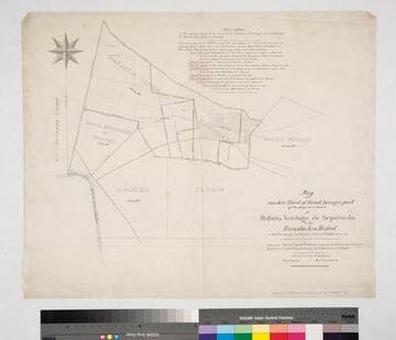 Map of a 100 Acre Tract conveyed by Rafaela Verdugo de Sepulveda to Maria Sepulveda de Sanchez